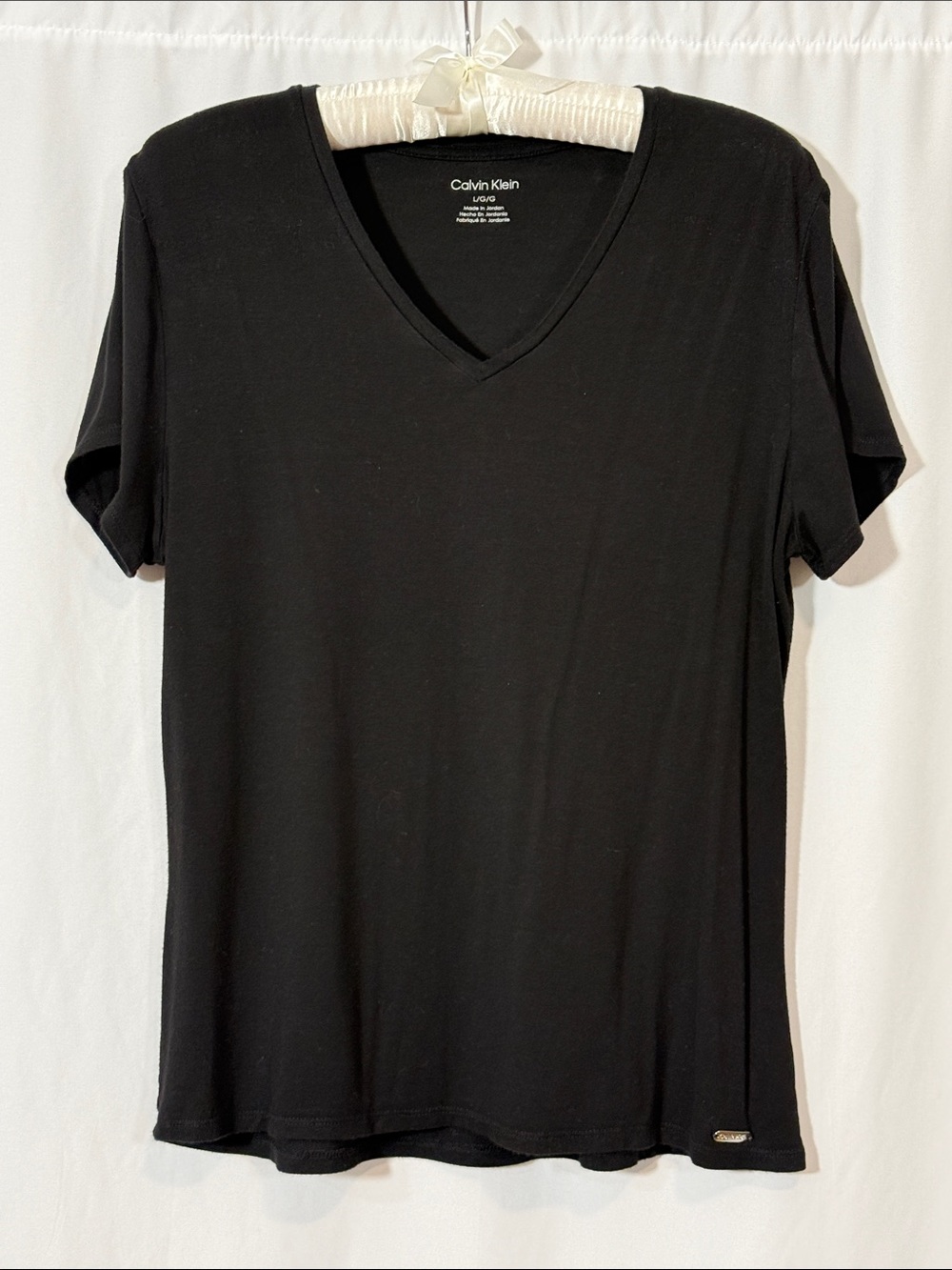 Calvin Klein Black V-Neck Short Sleeve Tee
